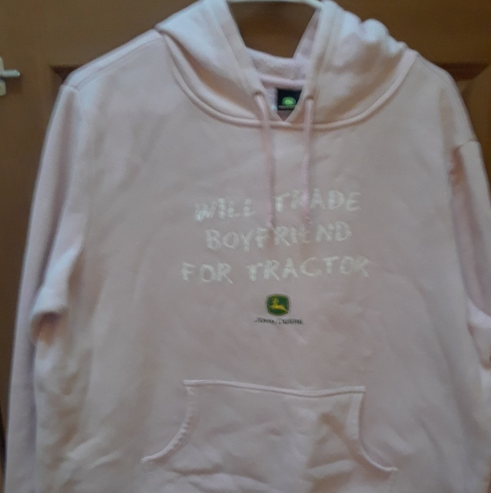 Pink hooded sweatshirt